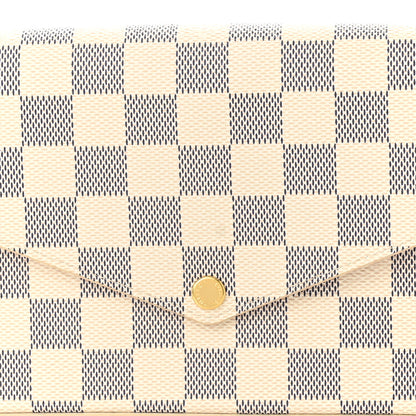 Louis Vuitton Damier Azur Felicie Strap & Go Eau de Rose 8 of 10