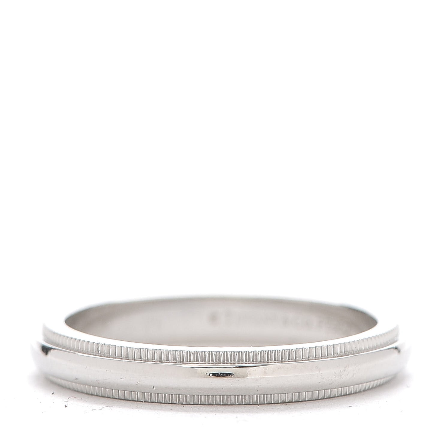 Platinum 3mm Milgrain Wedding Band Ring 54 7