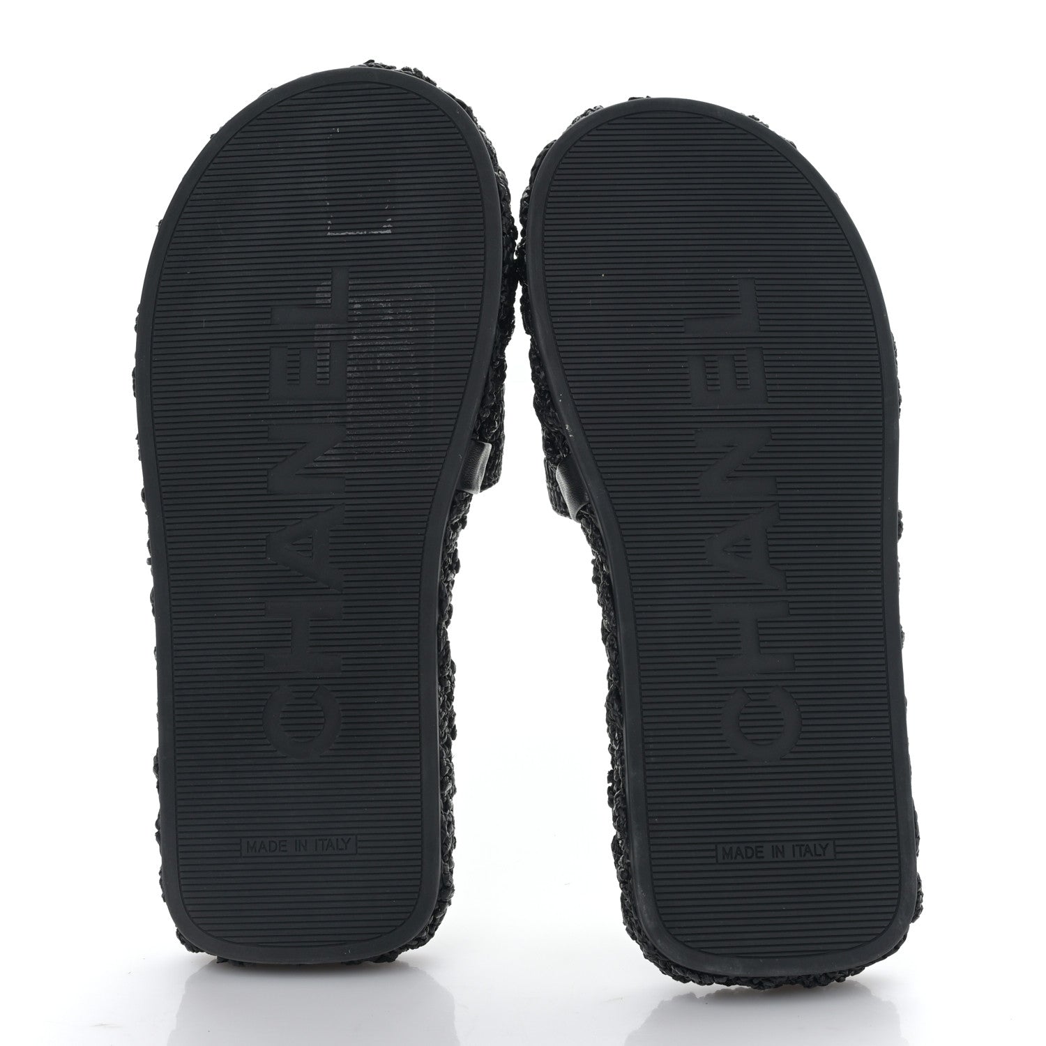 Chanel Braided Cord CC Espadrille Slip On Sandals 35 Navy Blue 5 of 8