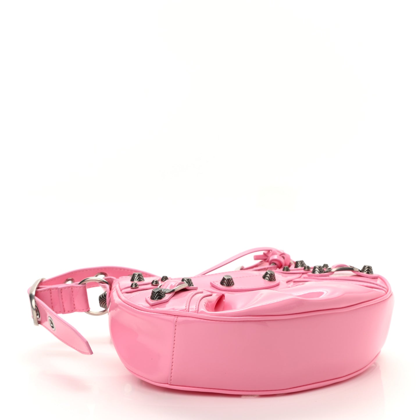 Patent Faux Leather Le Cagole Shoulder Bag XS Sweet Pink