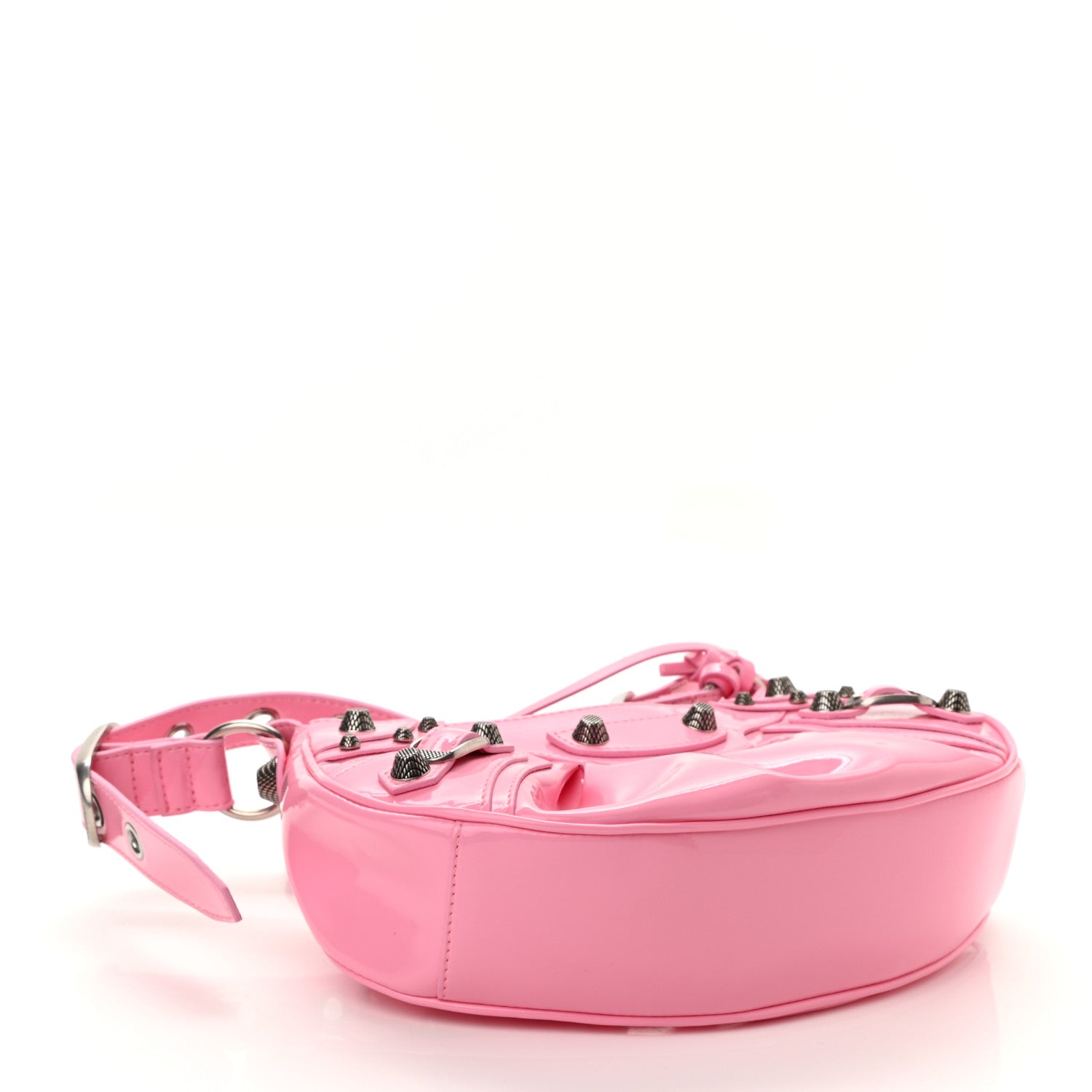 Balenciaga Patent Faux Leather Le Cagole Shoulder Bag XS Sweet Pink 4 of 9