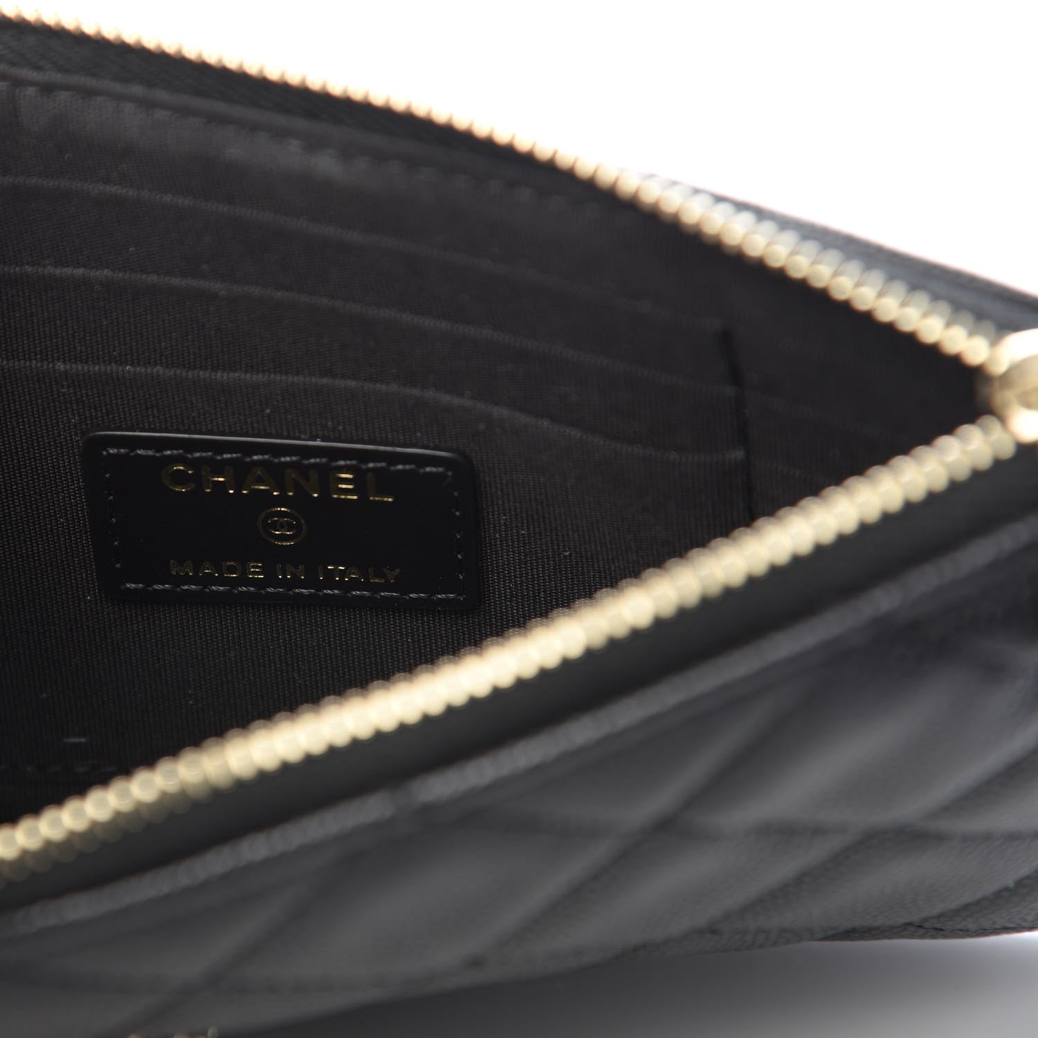 Chanel Caviar Quilted French New Wave Flat Wallet Pouch Black 6 of 8