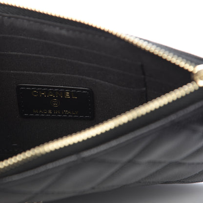 Chanel Caviar Quilted French New Wave Flat Wallet Pouch Black 6 of 8