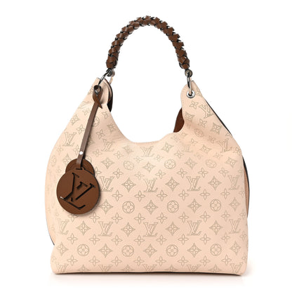 Louis Vuitton Mahina Carmel Hobo Creme 1 of 9