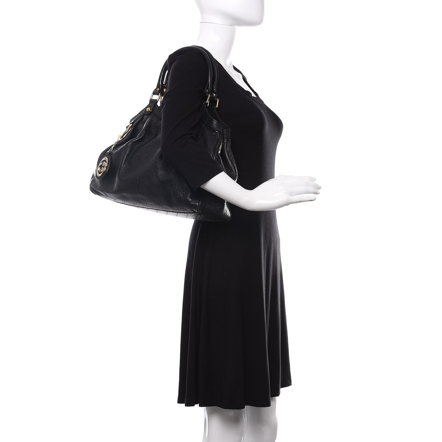 Guccissima Medium Sukey Tote Black