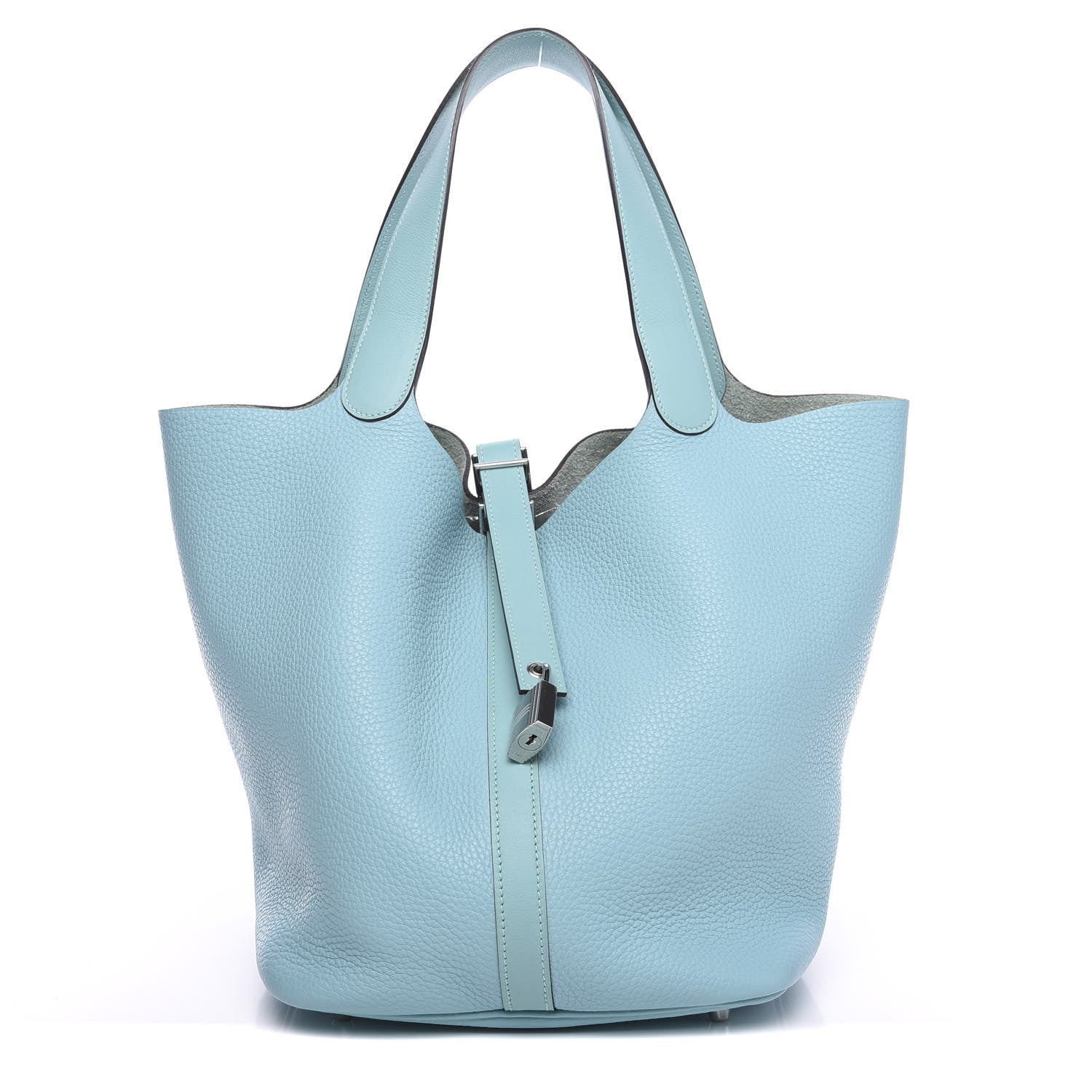Hermes Taurillon Clemence Picotin 26 GM Bleu Atoll 1 of 10