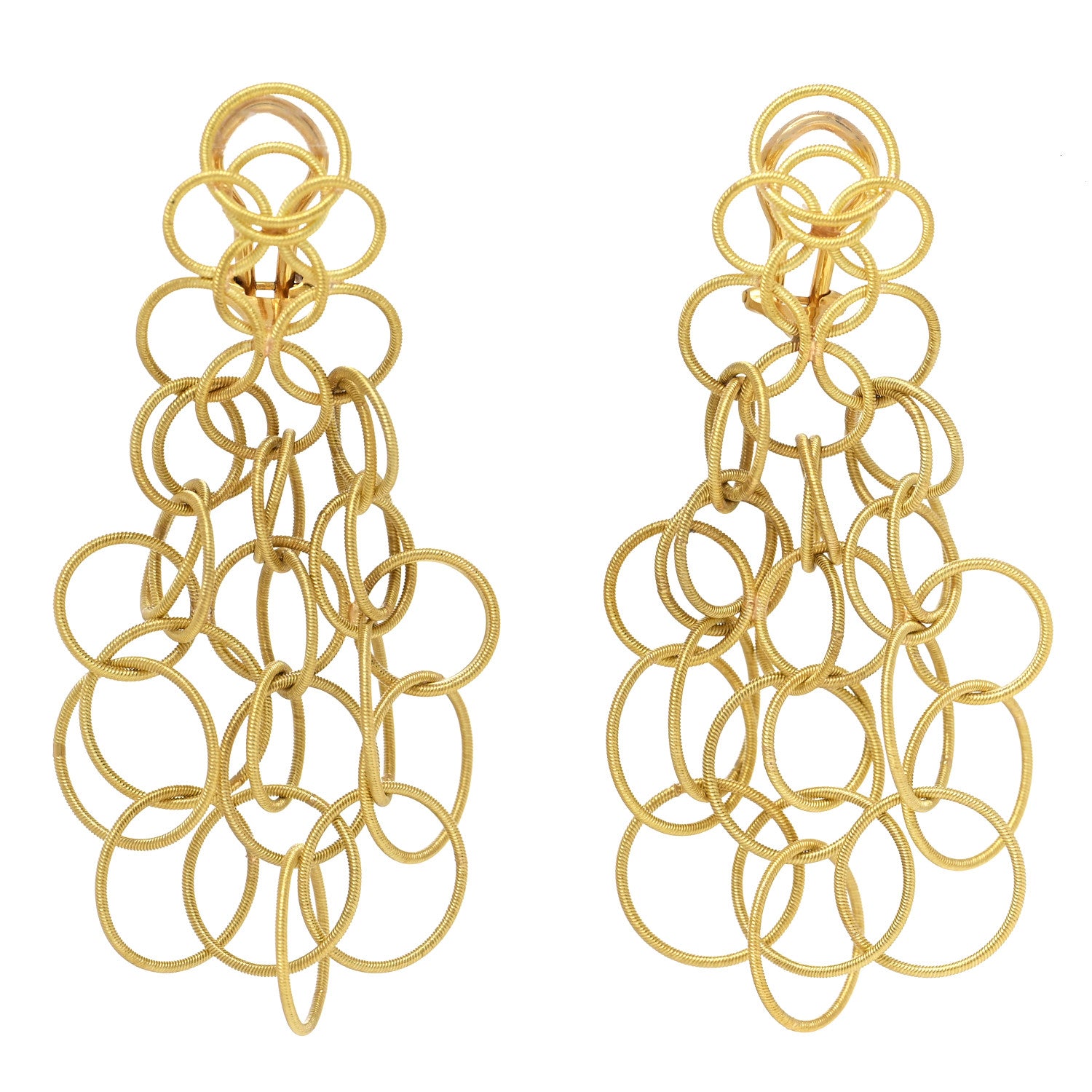 Buccellati 18K Yellow Gold Hawaii Drop Earrings 1 of 3