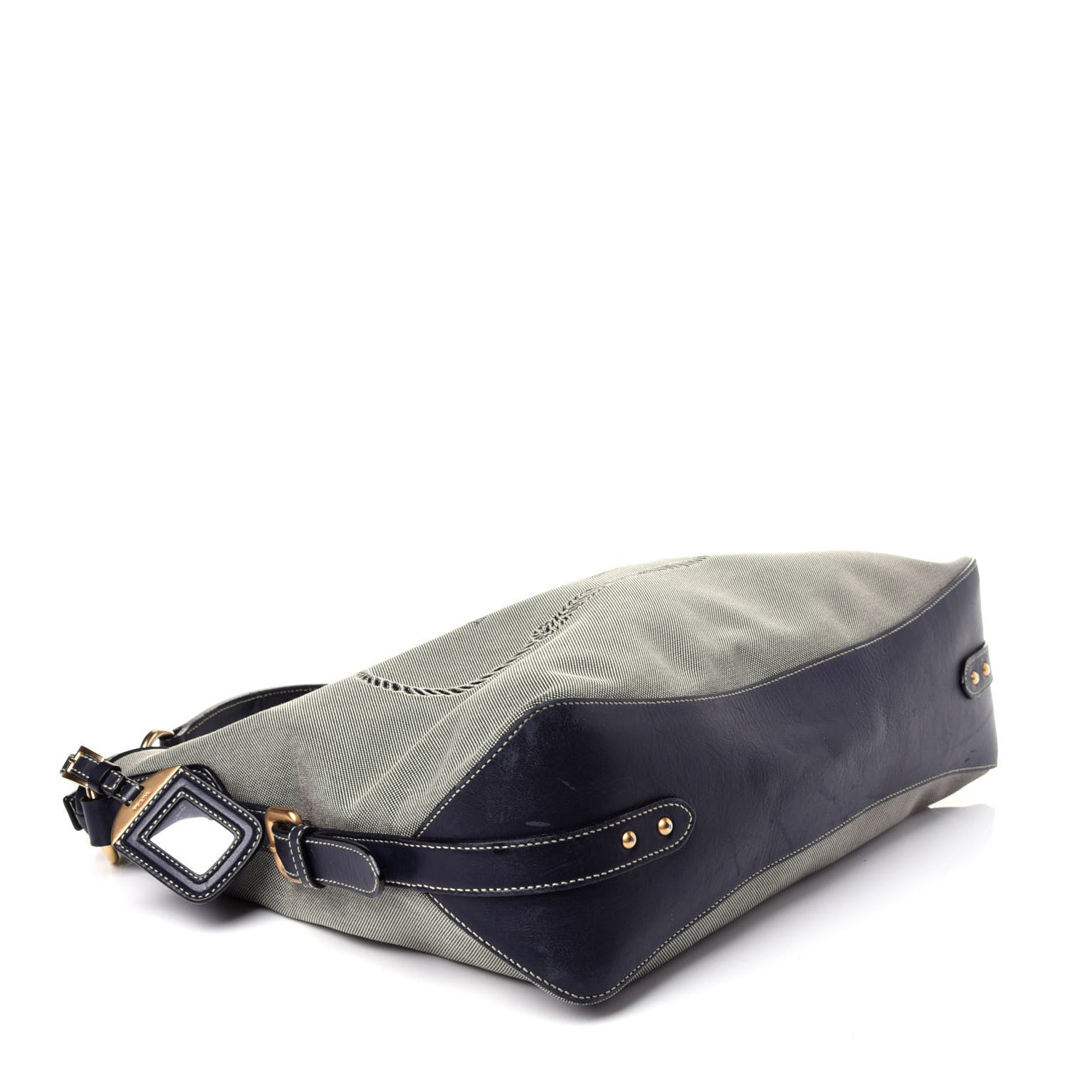 Prada Jacquard Logo Hobo Corda Navy 4 of 13