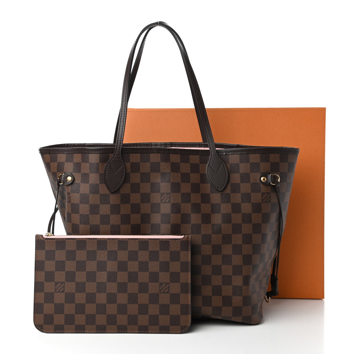 Louis Vuitton Damier Ebene Neo Neverfull MM Rose Ballerine 11 of 11