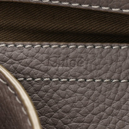 Chloe Grained Calfskin Small Marcie Saddle Bag Cashmere Grey 6 of 11