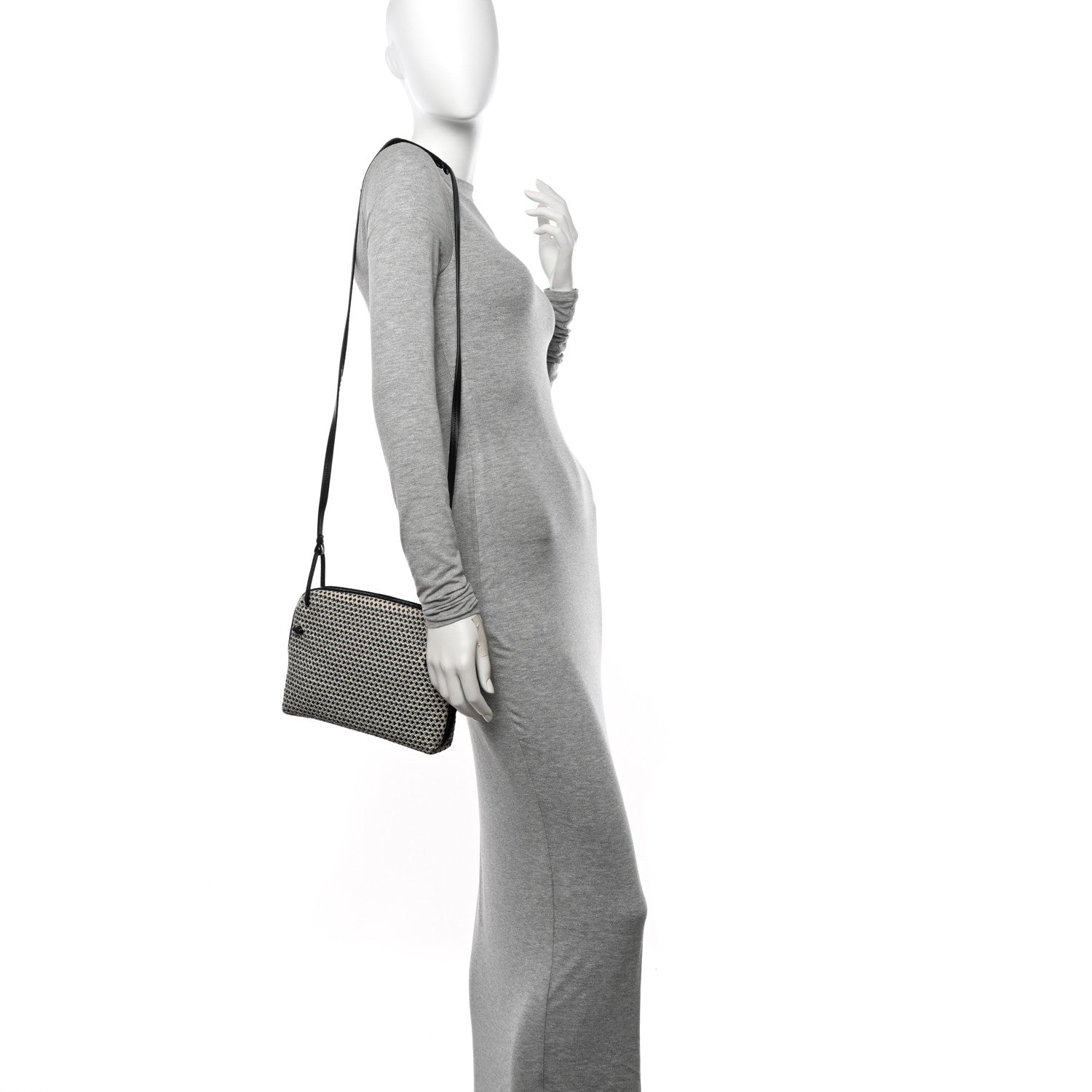 Bottega Veneta Nappa Ayers Cravaterria Intrecciato Nodini Bag Off White Black 2 of 14