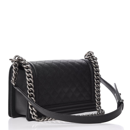 Chanel Caviar Quilted Medium Boy Flap Black 3 of 10