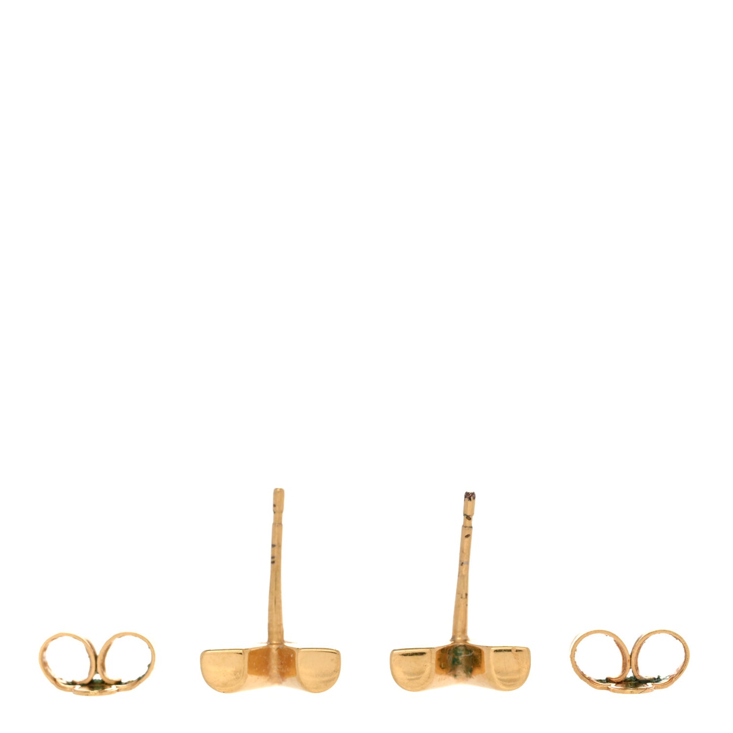 Brass Essential V Stud Earrings Gold