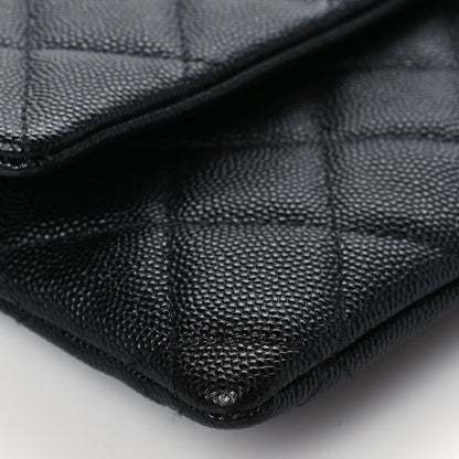Chanel Caviar Quilted Flap Clutch Black 9 of 10