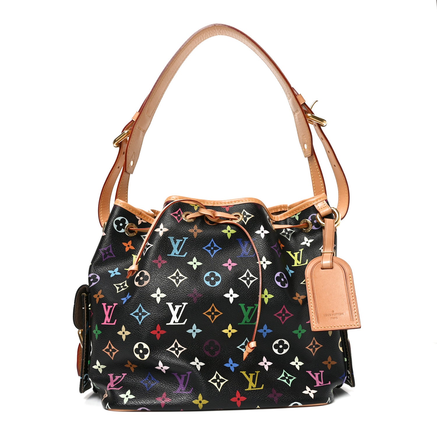 Louis Vuitton Monogram Multicolor Petit Noe Black 1 of 9