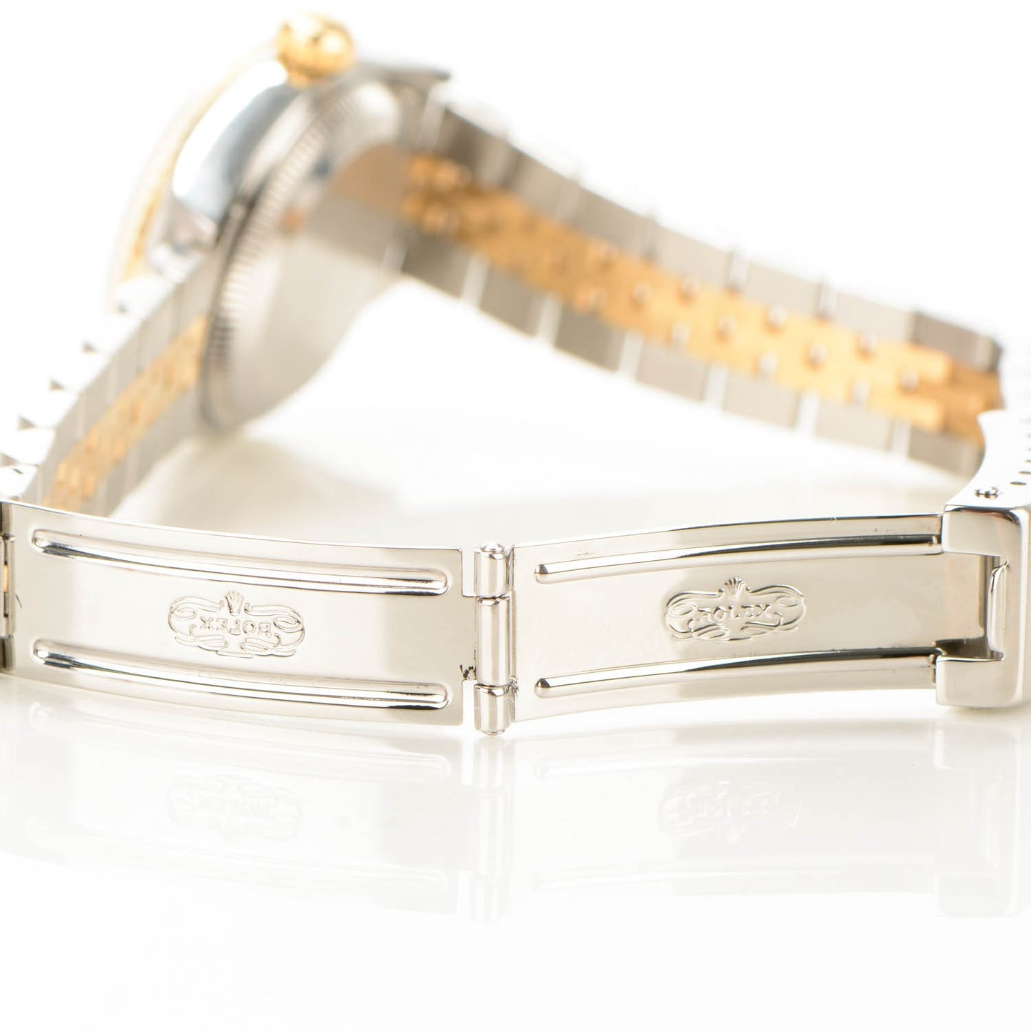 Stainless Steel 18K Yellow Gold Diamond 26mm Oyster Perpetual Datejust Watch Silver 79173