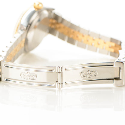 Rolex Stainless Steel 18K Yellow Gold Diamond 26mm Oyster Perpetual Datejust Watch Silver 79173 6 of 8