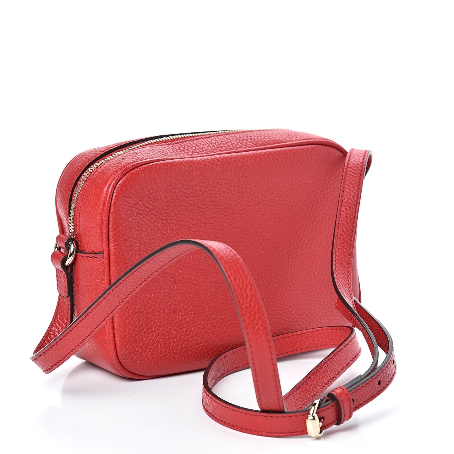 Pebbled Calfskin Small Soho Disco Bag Tabasco Red