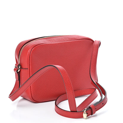 Gucci Pebbled Calfskin Small Soho Disco Bag Tabasco Red 3 of 10