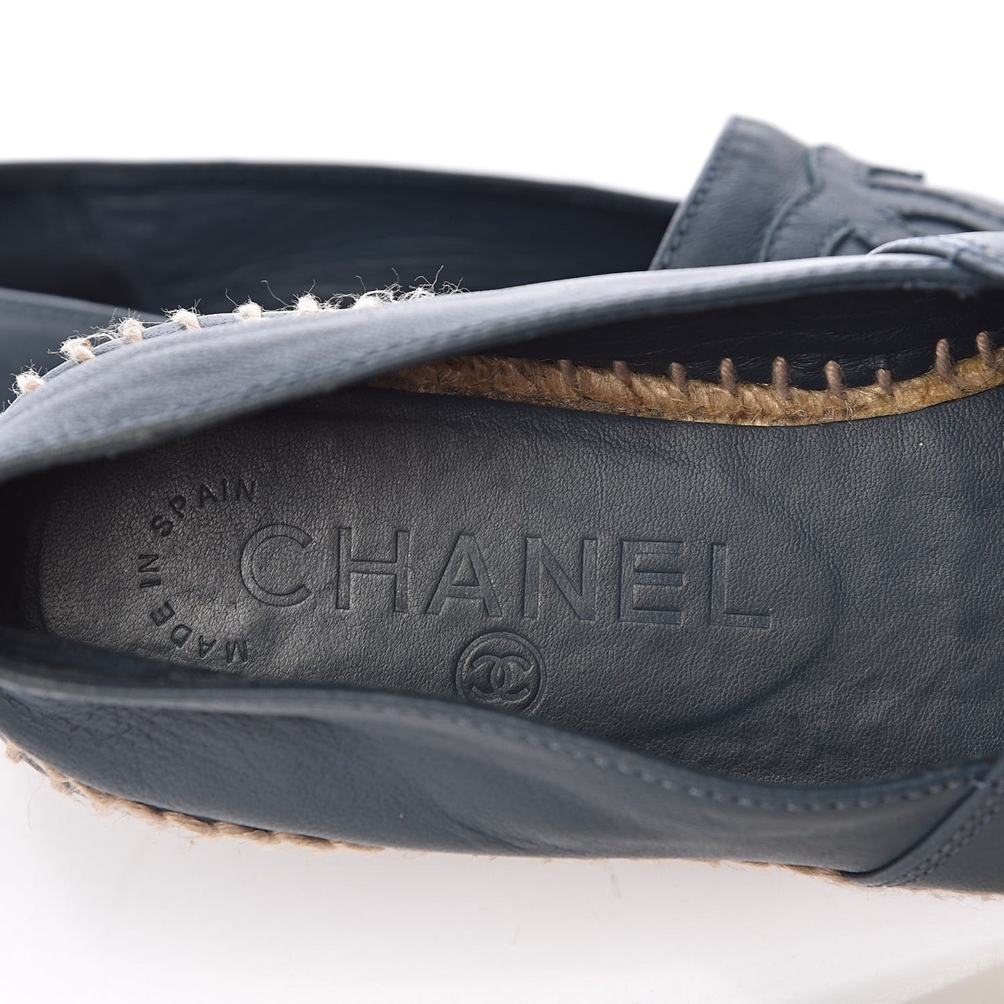 Lambskin CC Espadrilles 36 Blue