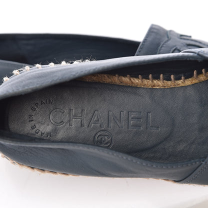 Chanel Lambskin CC Espadrilles 36 Blue 6 of 11