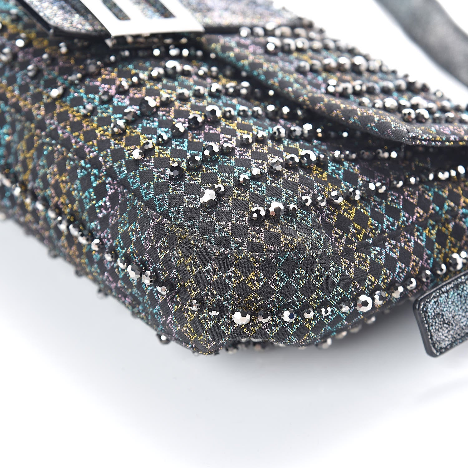 Fendi Beaded Baguette Black Cracle 9 of 9