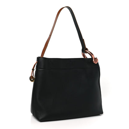 Tom Ford Calfskin Fisherman Hook Drawstring Hobo Bag Black 3 of 11
