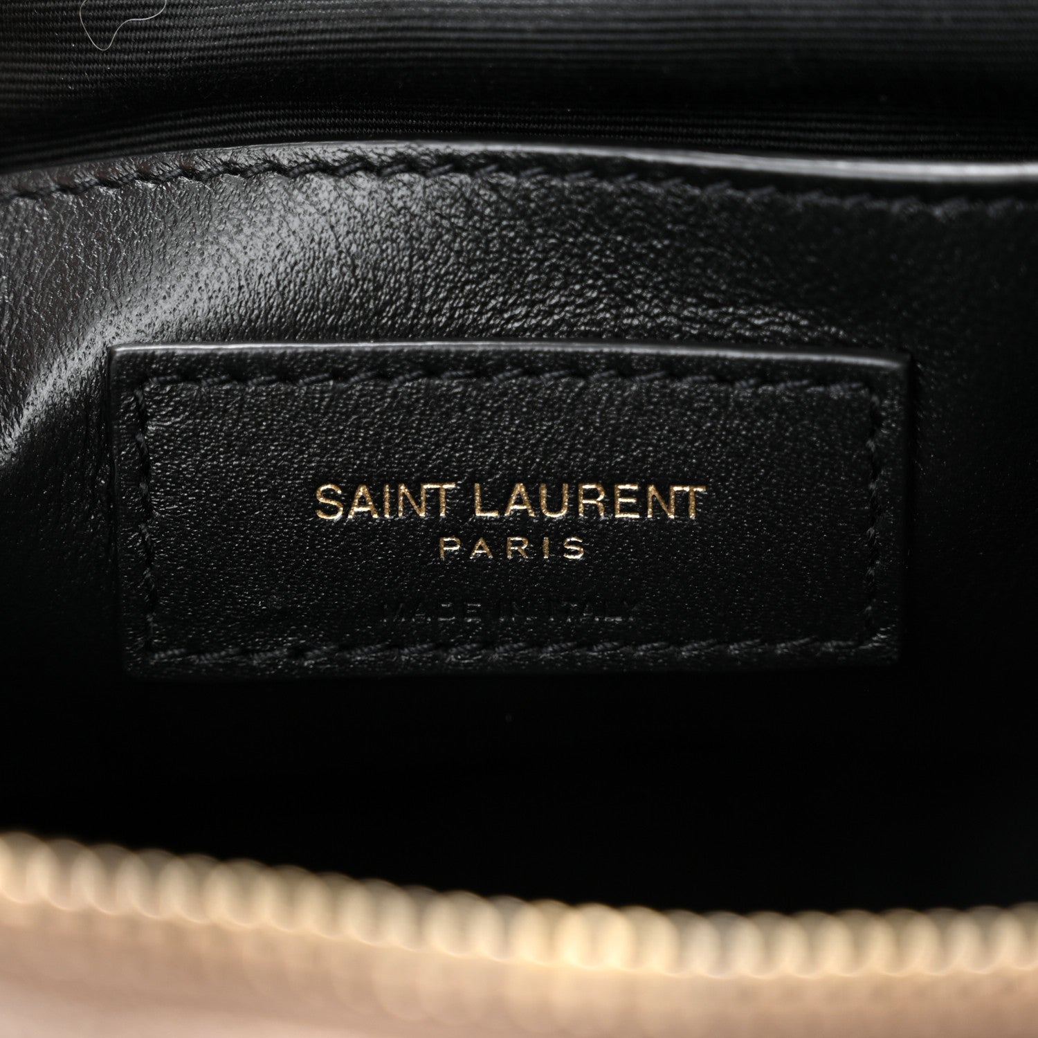Saint Laurent Grain de Poudre Quilted 80's Vanity Bag Dark Beige 6 of 10