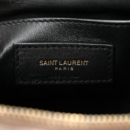 Saint Laurent Grain de Poudre Quilted 80's Vanity Bag Dark Beige 6 of 10