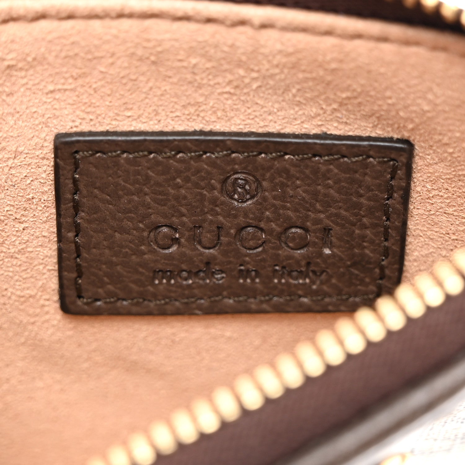 Gucci GG Supreme Monogram Web Ophidia Zip Card Case Brown 6 of 8