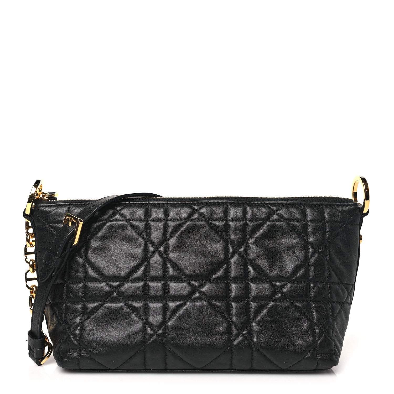 Christian Dior Lambskin Macrocannage DiorStar Hobo Bag Black 1 of 11