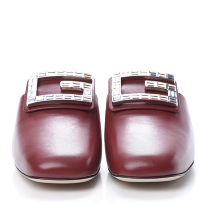 Gucci Malaga Kid Crystal Square G Madelyn Mules 40 Romantic Cerise 2 of 11