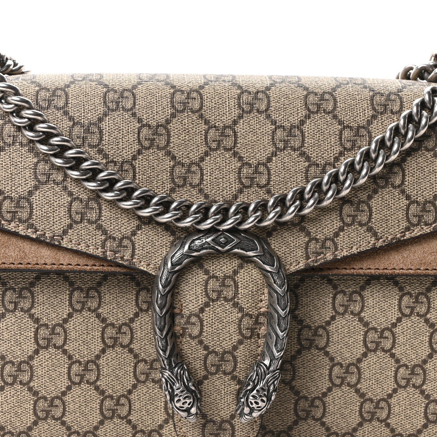 Gucci GG Supreme Monogram Small Dionysus Shoulder Bag Taupe 8 of 9