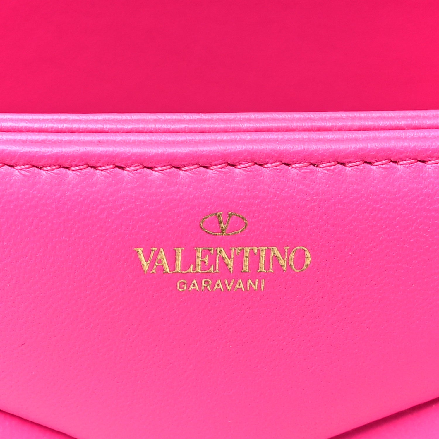 Valentino Garavani Nappa One Stud Chain Clutch Pink PP 6 of 10