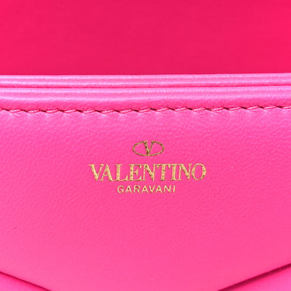 Valentino Garavani Nappa One Stud Chain Clutch Pink PP 6 of 10