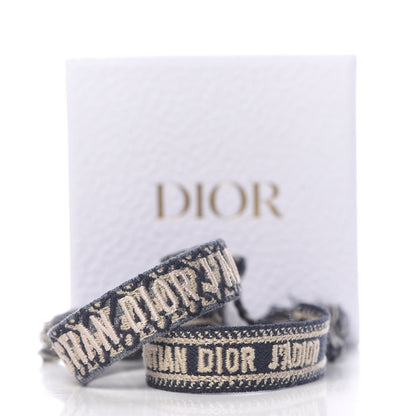 Christian Dior Woven Cotton J'Adior Friendship Bracelet Set Navy 4 of 4