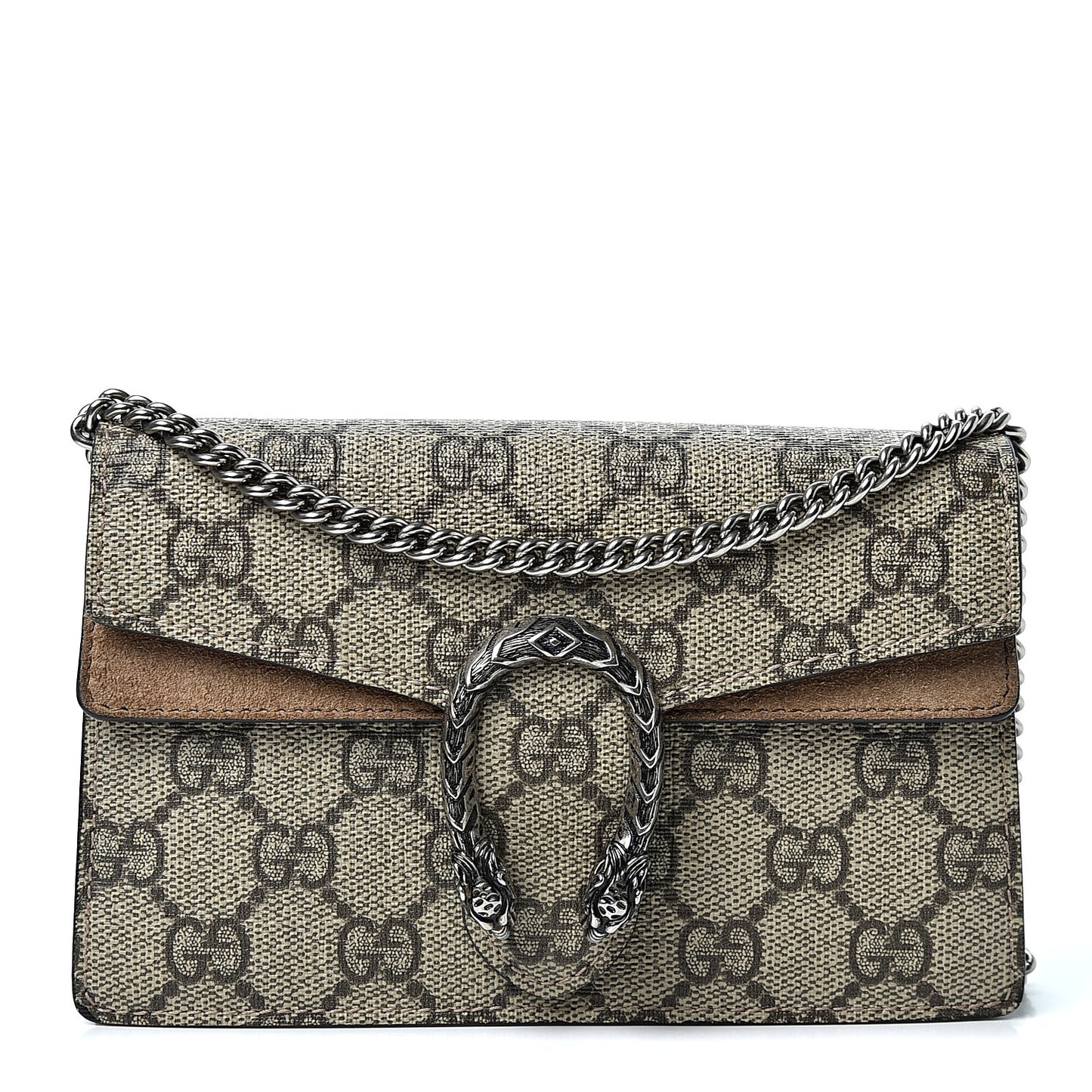 GG Supreme Monogram Super Mini Dionysus Shoulder Bag Taupe