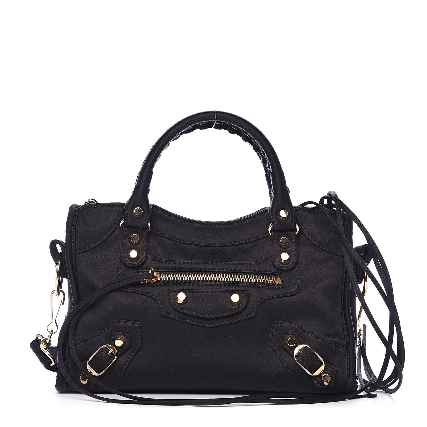 Satin Classic Gold Hardware Mini City Black