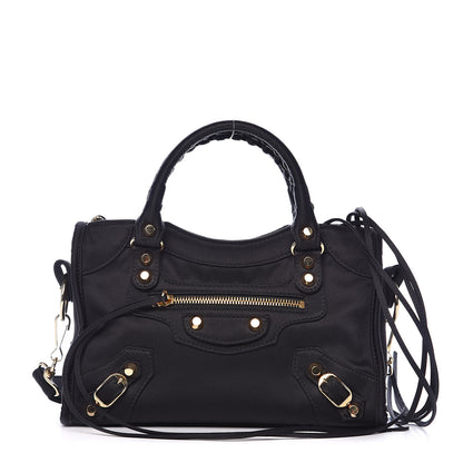 Balenciaga Satin Classic Gold Hardware Mini City Black 1 of 9