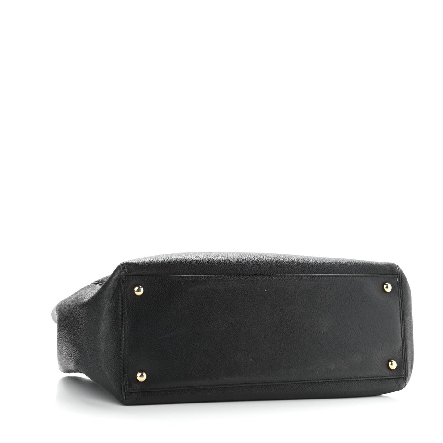 Calfskin Small Cerf Executive Shopper Tote Black