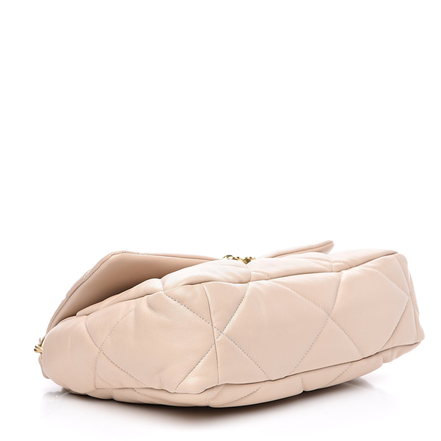 Chanel Goatskin Quilted Large 19 Flap Beige 3 of 10