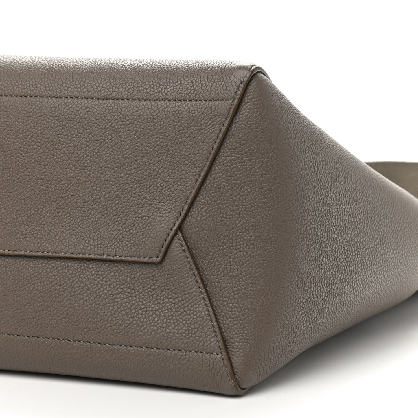 Soft Grained Calfskin Sangle Bucket Bag Taupe