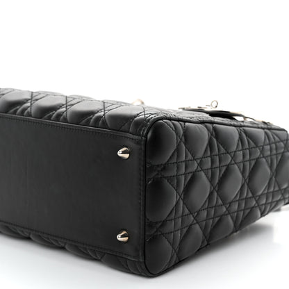 Christian Dior Lambskin Cannage Medium Lady Dior Black 9 of 9