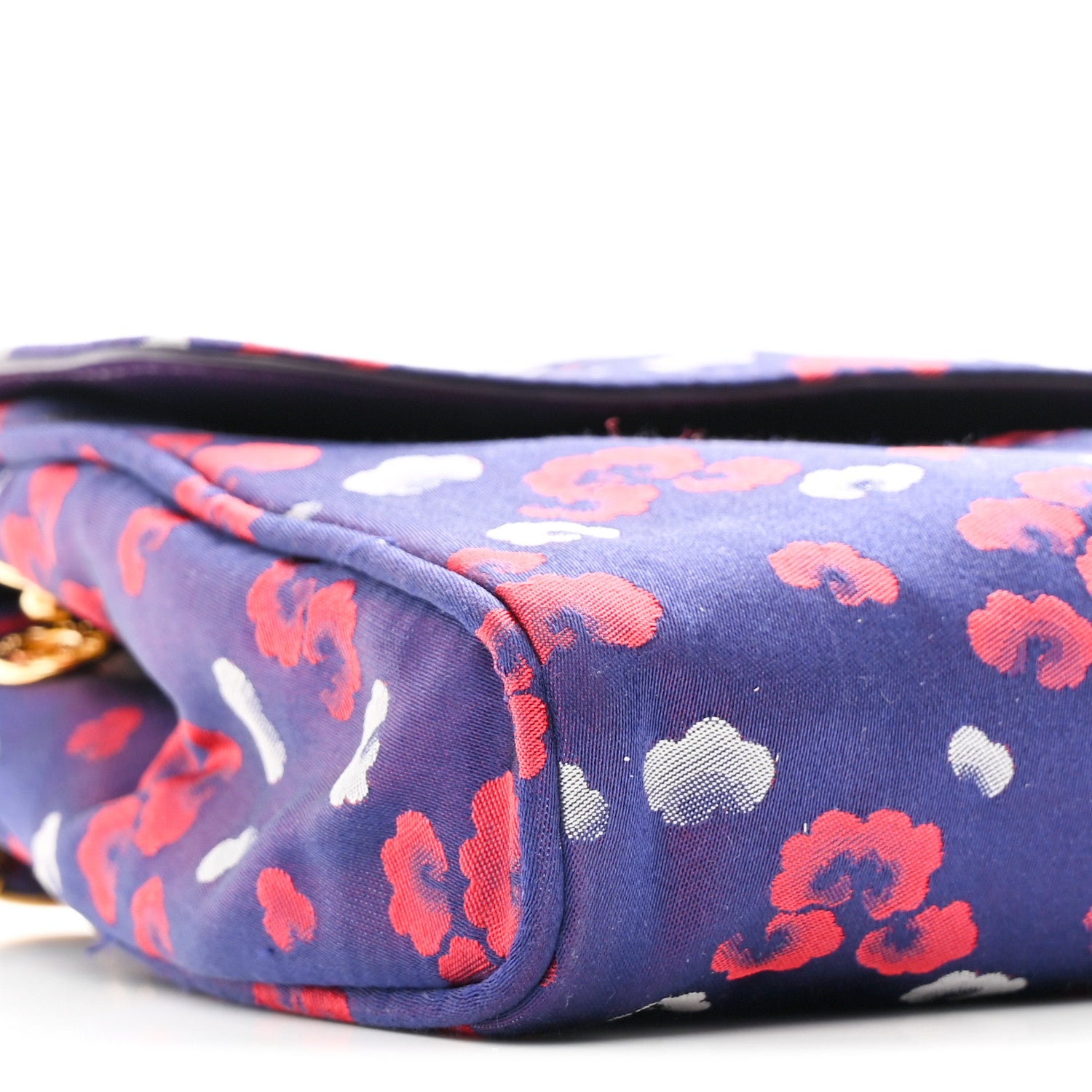 Prada Tessuto Nylon Lurex Embroidered Flap Viola 9 of 13
