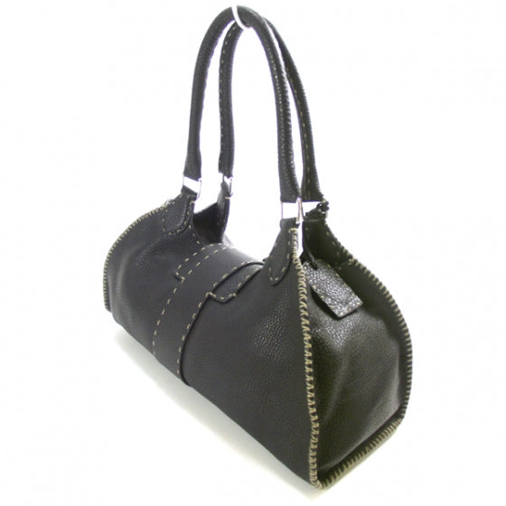 Fendi Calfskin Romano Selleria Sporty Black 5 of 10