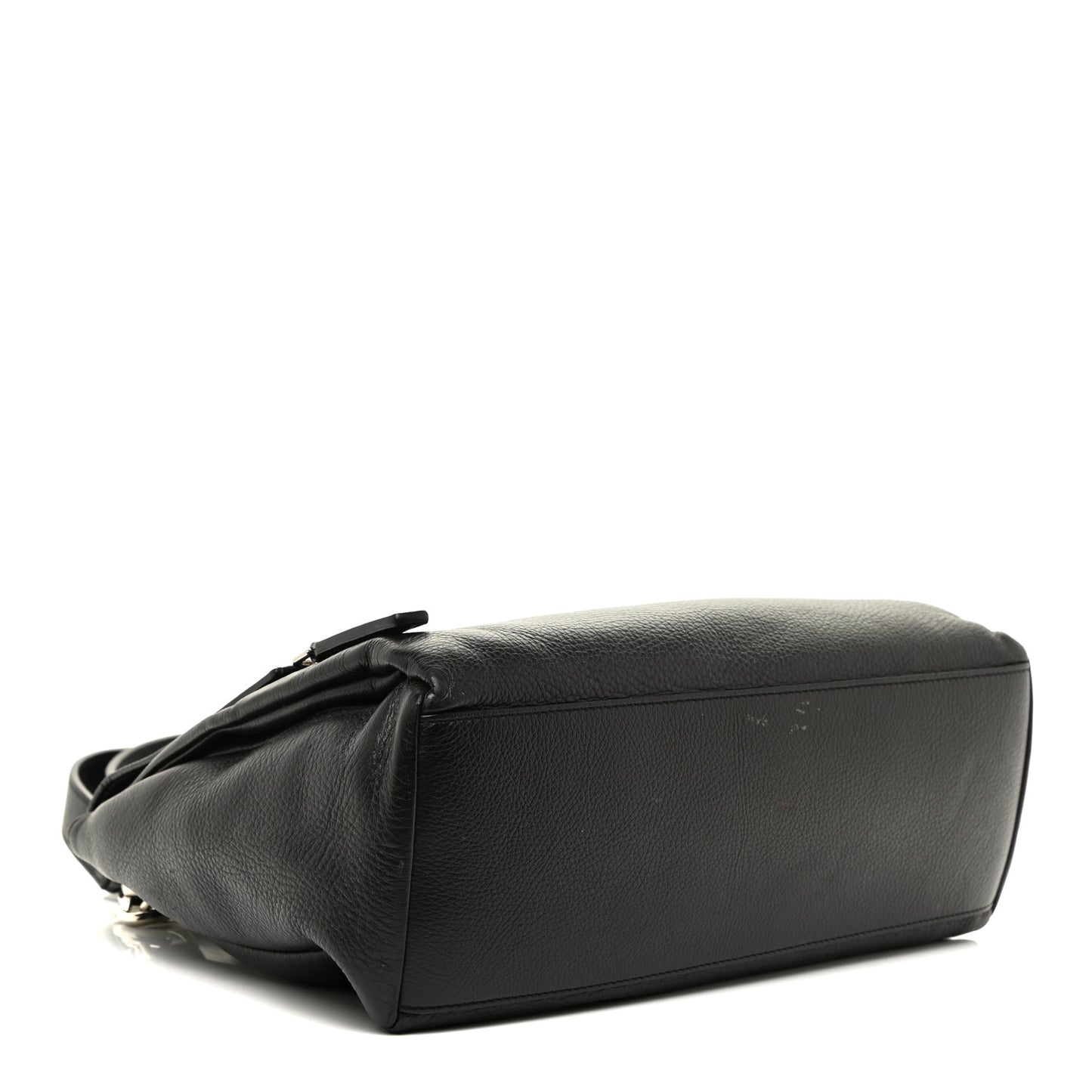 Pebbled Calfskin Small Pandora Pure Flap Bag Dark Brown