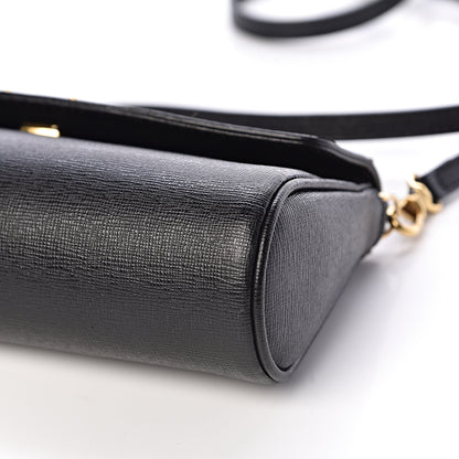 Fendi Vitello Elite Flap Crossbody Bag Black 11 of 11