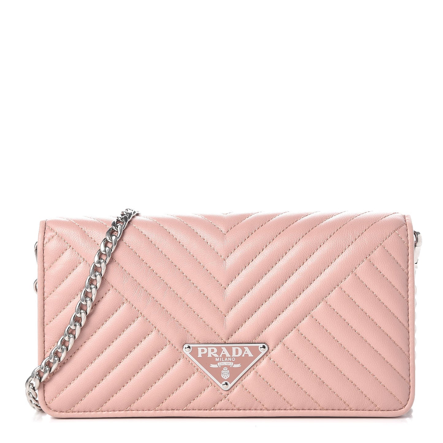 Nappa Impunture Mini Diagramme Chain Crossbody Bag Orchidea