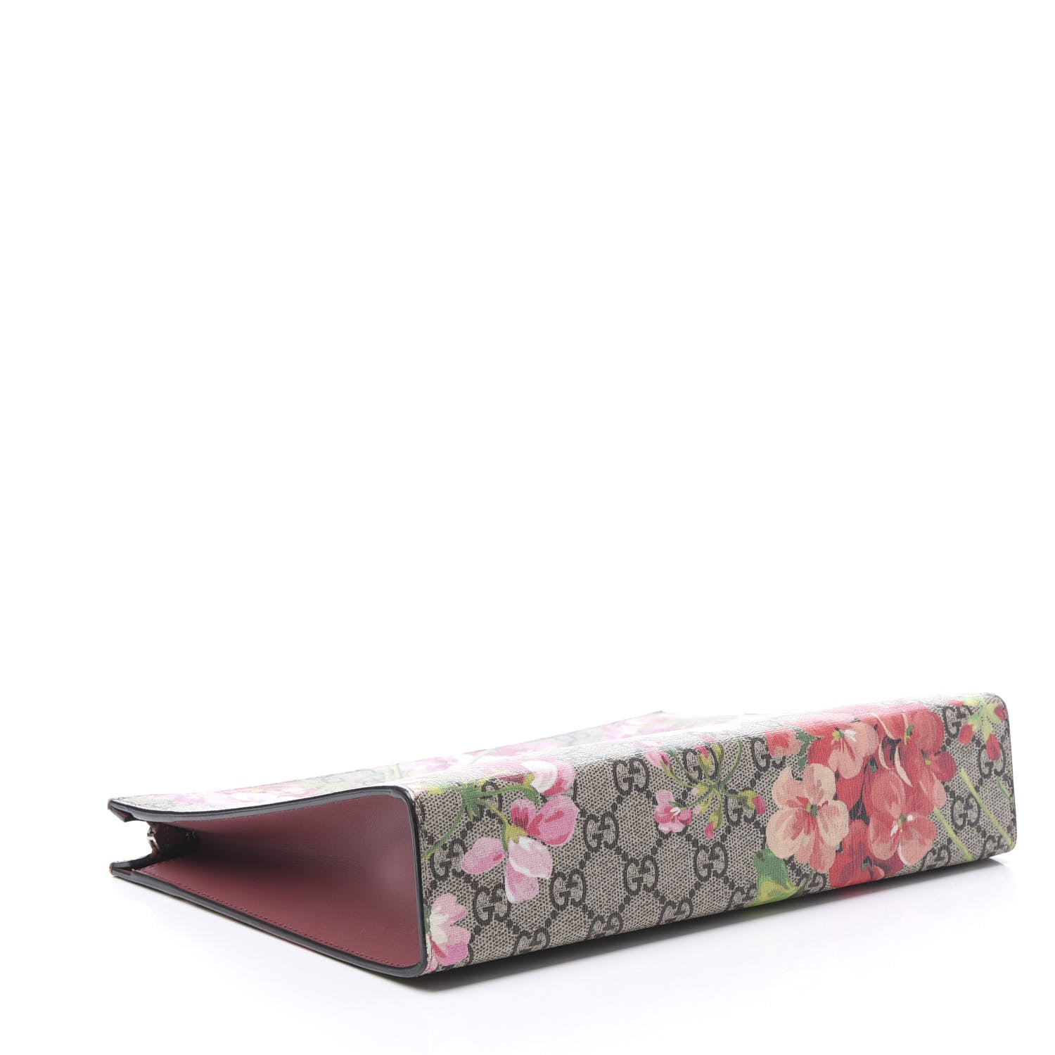 Gucci GG Supreme Monogram Blooms Large Cosmetic Case Beige Multicolor Dry Rose 3 of 8