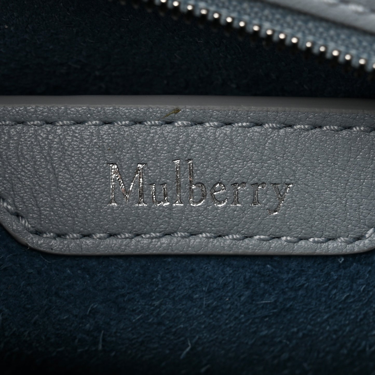 Silky Calfskin Mini Zipped Bayswater  Cloud